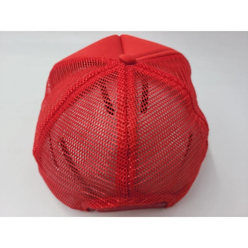 Vintage Meeks Buddy Bass Tournament Scrambled Eggs Mesh Trucker Snapback Hat Cap